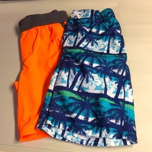 2 boy swim/athletic shorts